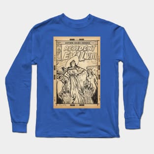 Resident Evil 8 Village fan art comic cover line art Long Sleeve T-Shirt